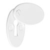 Priory Escutcheon Plate with Flap in Matt White