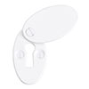 Priory Escutcheon Plate with Flap in Matt White