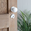 Priory Escutcheon Plate with Flap in Matt White