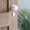 Priory Escutcheon Plate with Flap in Matt White