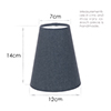 French Cone Candle Clip Shade in Indigo Blue Waterford Linen