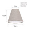 15cm Pendant Empire Shade in Natural Waterford Linen