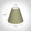 15cm Empire Shade in Pale Green Faux Silk 