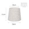 13cm French Drum Shade in Natural Isabelle Linen