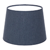 20cm Medium French Drum Shade in Indigo Blue Waterford Linen