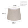 20cm Medium French Drum Shade in Natural Waterford Linen