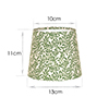 13cm French Drum Shade in Rich Green Spring Leaf