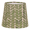 13cm French Drum Shade in Rich Green Watercolour Leaf