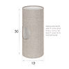 13cm Lamarsh Cylinder Shade in Natural Waterford Linen