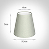 Tapered Candle Shade in Grey Faux Silk