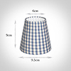 Tapered Candle Shade in Blue Longford Gingham