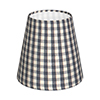 Tapered Candle Shade in Grey Longford Gingham