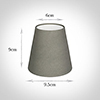 Tapered Candle Shade in Pewter Satin