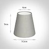 Tapered Candle Shade in Grey Waterford