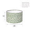 20cm Wide Cylinder Shade in Rich Green Spring Leaf