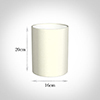 16cm Medium Cylinder Shade in Pearl Faux Silk