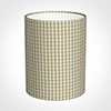 16cm Medium Cylinder Shade in Natural Longford Gingham