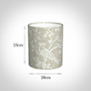 20cm Medium Cylinder Shade in White Isabelle