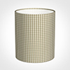 20cm Medium Cylinder Shade in Natural Longford Gingham