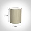 20cm Medium Cylinder Shade in Natural Longford Gingham