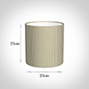 25cm Medium Cylinder Shade in Natural Longford Gingham