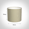 35cm Medium Cylinder Shade in Natural Longford Gingham