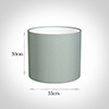 35cm Medium Cylinder Shade in French Grey Silk