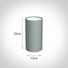 13cm Narrow Cylinder Shade in Aquamarine Faux Silk