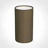 13cm Narrow Cylinder Shade in Bronze Faux Silk