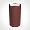 13cm Narrow Cylinder Shade in Old Red Faux Silk