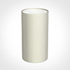 13cm Narrow Cylinder Shade in Pearl Faux Silk