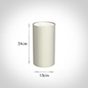 13cm Narrow Cylinder Shade in Pearl Faux Silk