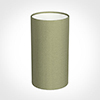 13cm Narrow Cylinder Shade in Pale Green Faux Silk