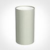 13cm Narrow Cylinder Shade in Soft Grey Faux Silk