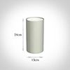 13cm Narrow Cylinder Shade in Soft Grey Faux Silk