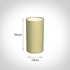 13cm Narrow Cylinder Shade in Wheat Faux Silk