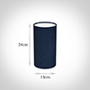 13cm Narrow Cylinder Shade in Navy BlueHunstanton Velvet