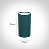 13cm Narrow Cylinder Shade in Teal Hunstanton Velvet