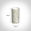 13cm Narrow Cylinder Shade in White Isabelle