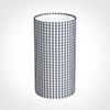 13cm Narrow Cylinder Shade in Blue Longford Gingham