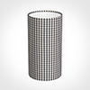 13cm Narrow Cylinder Shade in Grey Longford Gingham