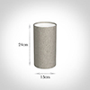 13cm Narrow Cylinder in Limestone Herringbone Lovat Tweed