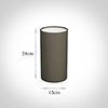 13cm Narrow Cylinder Shade in Bark Satin