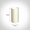 13cm Narrow Cylinder Shade in Cream Satin