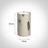 15cm Narrow Cylinder Shade in Stone Featherdown