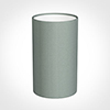 15cm Narrow Cylinder Shade in Aquamarine Faux Silk