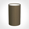 15cm Narrow Cylinder Shade in Bronze Faux Silk