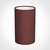 15cm Narrow Cylinder Shade in Old Red Faux Silk