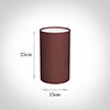 15cm Narrow Cylinder Shade in Old Red Faux Silk