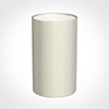 15cm Narrow Cylinder Shade in Pearl Faux Silk